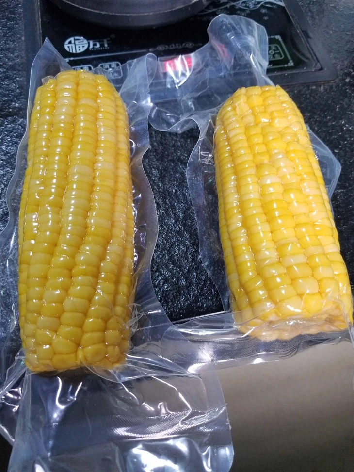 Frozen corn in a bag